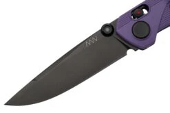 ANV Knives A100, MAGNACUT, DLC Black, Blueberry And Cream GRN, Alock, A100-014 Couteau De Poche -Chic Couteaux Magasin ANVA100 014 03 anv