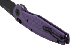 ANV Knives A100, MAGNACUT, DLC Black, Blueberry And Cream GRN, Alock, A100-014 Couteau De Poche -Chic Couteaux Magasin ANVA100 014 04 anv