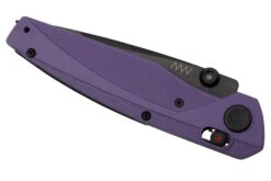 ANV Knives A100, MAGNACUT, DLC Black, Blueberry And Cream GRN, Alock, A100-014 Couteau De Poche -Chic Couteaux Magasin ANVA100 014 06 anv