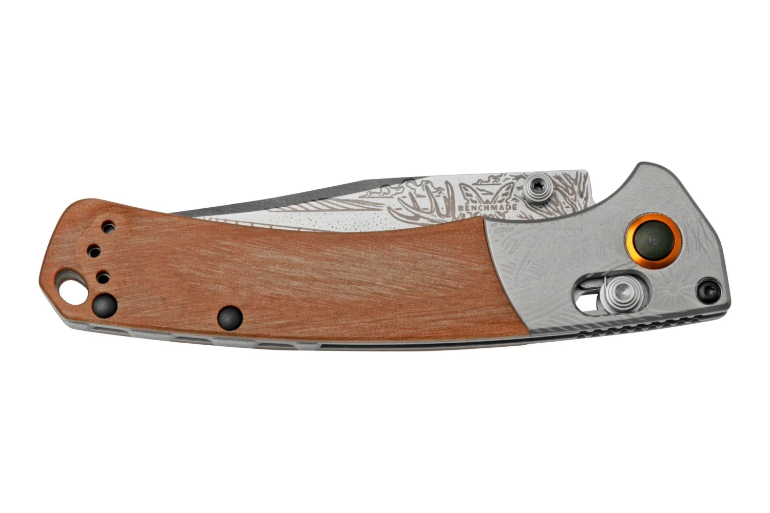 Benchmade Mini Crooked River Whitetail Limited Edition Artist Series 15085-2202, Couteau De Poche De Chasse, Casey Underwood Design 5 Benchmade Mini Crooked River Whitetail Limited Edition Artist Series 15085-2202, Couteau De Poche De Chasse, Casey Underwood Design – Image 3