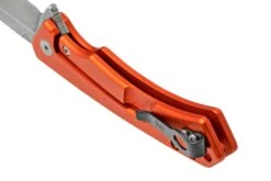 Case The Marilla, Orange Anodized Aluminum, S35VN, Black G-10 Inlay, 25886 Couteau De Poche -Chic Couteaux Magasin CE25886 04 case