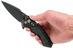 Hogue X5 3.5" Spearpoint 34579 Buttonlock Flipper Couteau, Black Finish -Chic Couteaux Magasin HK34579 09 hogue hk34579 09