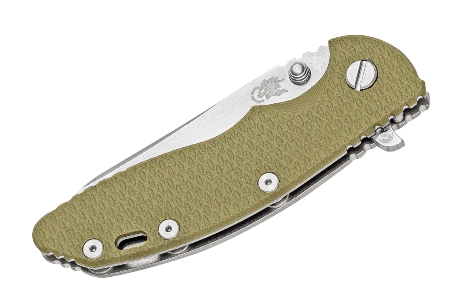 Rick Hinderer XM18 3.5" Skinny Sheepsfoot 20CV, Translucent Green G10 Couteau De Poche 4 Rick Hinderer XM18 3.5" Skinny Sheepsfoot 20CV, Translucent Green G10 Couteau De Poche – Image 2
