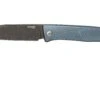 LionSteel Thrill TL-D-BL Damascus, Blue Titanium Integral Slipjoint Couteau De Poche
