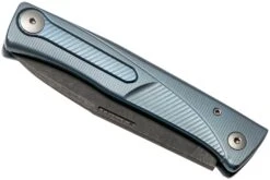 LionSteel Thrill TL-D-BL Damascus, Blue Titanium Integral Slipjoint Couteau De Poche -Chic Couteaux Magasin LI TL D BL 05 lionsteel
