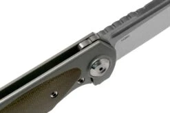 Liong Mah Warrior Two V3 Green Canvas Micarta Couteau De Poche -Chic Couteaux Magasin LO WA GCM3 06 liong mah design