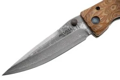 Mcusta MC-0182D Sengoku Toyotomi Hideyoshi, Yellow Pakkawood, Couteau De Gentleman -Chic Couteaux Magasin MC 0182D 03 mcusta