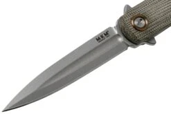 MKM Flame Dagger FL02-GCT Green Canvas Micarta Couteau De Poche, Michael Zieba Design -Chic Couteaux Magasin MMK FL02 GCT 03 mkm knives