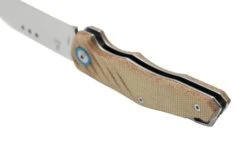MKM Root RT-NC Satin Natural Canvas Micarta, Couteau De Poche, Jens Anso Design -Chic Couteaux Magasin MMK RT NC 04 mkm