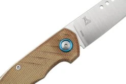 MKM Root RT-NC Satin Natural Canvas Micarta, Couteau De Poche, Jens Anso Design -Chic Couteaux Magasin MMK RT NC 05 mkm