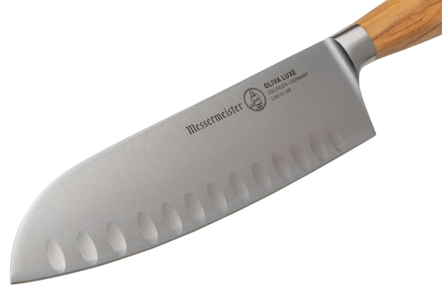 Messermeister Oliva Luxe LX610-16K Santoku à Alvéoles, 16 Cm 5 Messermeister Oliva Luxe LX610-16K Santoku à Alvéoles, 16 Cm – Image 3