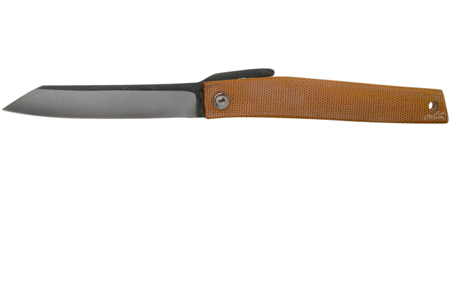 Ohta FK9 Couteau De Poche Higonokami, Natural Canvas Micarta 3 Ohta FK9 Couteau De Poche Higonokami, Natural Canvas Micarta