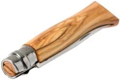 Opinel Couteau De Poche No. 8 Gamme De Luxe Avec étui En Cuir, Olivier -Chic Couteaux Magasin OP001004 04 opinel v201903