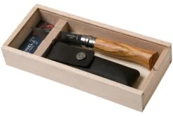 Opinel Couteau De Poche No. 8 Gamme De Luxe Avec étui En Cuir, Olivier -Chic Couteaux Magasin OP001004 11 opinel v201903