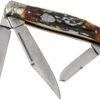Rough Ryder Stockman Cinnamon Stag RR2160 Damascus Slipjoint Couteau De Poche -Chic Couteaux Magasin RY2160 01 rough ryder