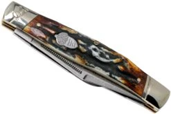 Rough Ryder Stockman Cinnamon Stag RR2160 Damascus Slipjoint Couteau De Poche 9 Rough Ryder Stockman Cinnamon Stag RR2160 Damascus Slipjoint Couteau De Poche -Chic Couteaux Magasin RY2160 04 rough ryder