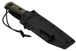 TRC Knives Apocalypse Apo Finish Elmax Green Canvas Micarta, Couteau De Survie -Chic Couteaux Magasin TI AP AP MICGN 06 trc